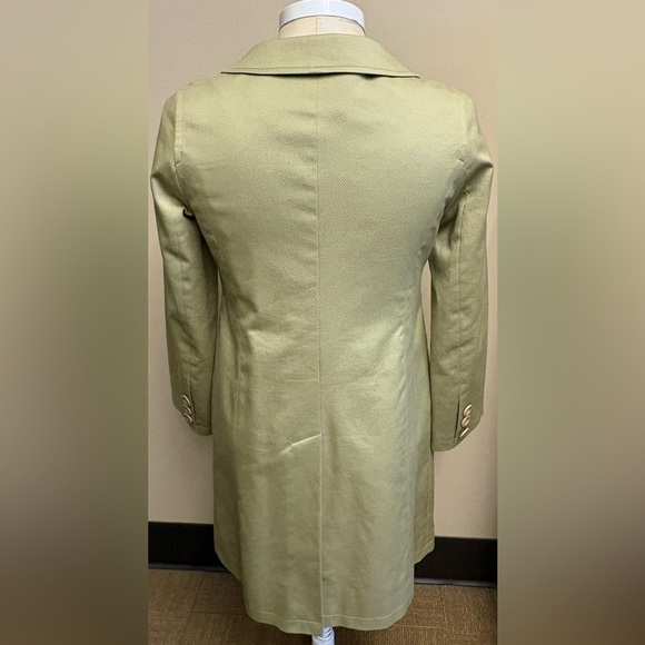 Vintage quilted sage green size Medium pea coat w/ pockets peterpan collar - Picture 4 of 8